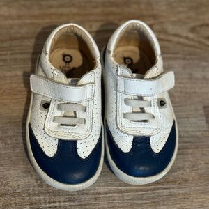 Kids White and Blue Oldsoles Shoes